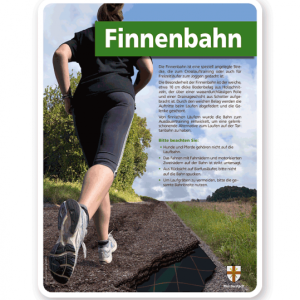 Schild Finnenbahn - mit Regeln - PB