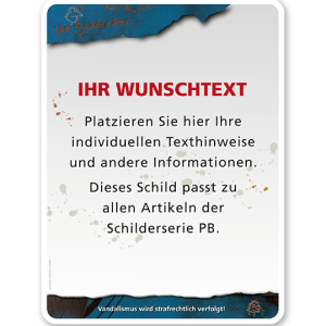 Spielplatz - Individuelles Zusatzschild 2 - blau - PB