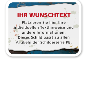 Spielplatz - Individuelles Zusatzschild - blau - PB