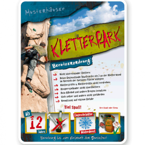 Spielplatzschild Kletterpark 4P - PB
