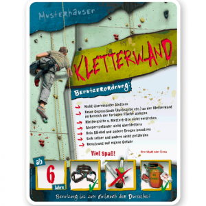 Spielplatzschild Kletterwand 4P - PB