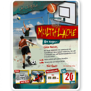 Spielplatzschild Multifläche 4P - PB