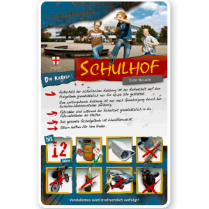 Schild Schulhof 8P - PB - längere Schilderversion - Bildwechsel ist möglich