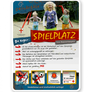 Spielplatzschild Spielplatz 4P - PB