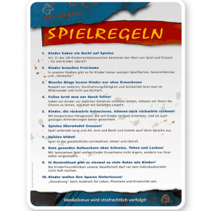 Spielplatzschild Spielregeln - PB