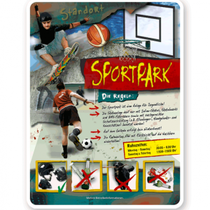 Spielplatzschild Sportpark 4P - PB