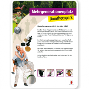 Schild Mehrgenerationenplatz 4P - PV
