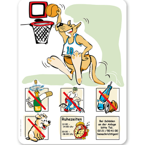 Spielplatzschild Basketball - Känguru 6P - SHB