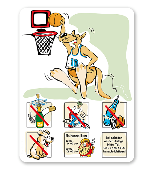 Spielplatzschild Basketball - Känguru 6P - SHB