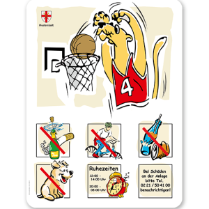 Spielplatzschild Basketball - Puma 6P - SHB