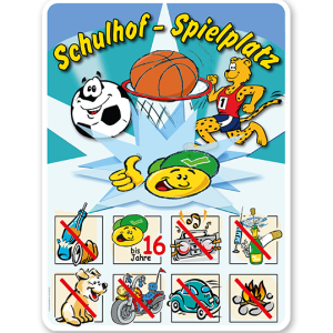 Spielplatzschild Schulhof-Spielplatz 04 8P - SHB