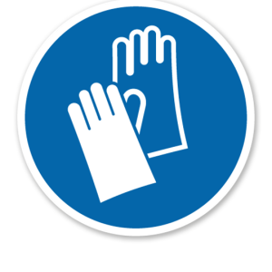 Gebotszeichen Handschutz benutzen nach DIN EN ISO 7010 - M 009
