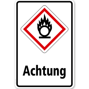 GHS - Schild Achtung, entzündend