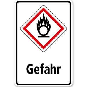 GHS - Schild Gefahr, entzündend