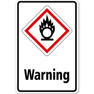 GHS - Schild Warning, entzündend