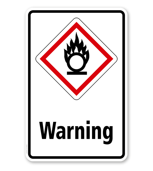 GHS - Schild Warning, entzündend