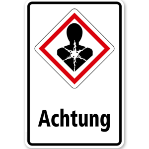 GHS - Schild Achtung, Gesundheitsgefahr