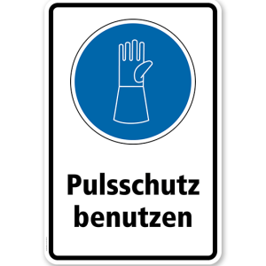 Gebotsschild Pulsschutz benutzen