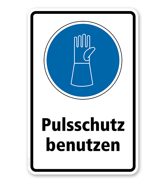 Gebotsschild Pulsschutz benutzen