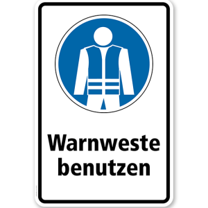 Gebotsschild Warnweste benutzen