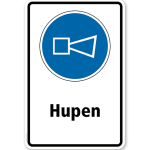 Gebotsschild Hupen / Signal geben