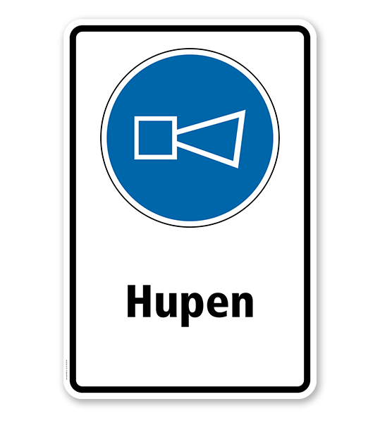 Gebotsschild Hupen / Signal geben