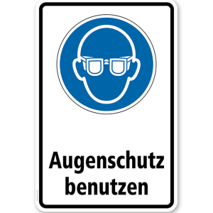 Gebotsschild Augenschutz benutzen nach DIN EN ISO 7010