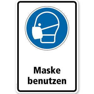 Gebotsschild Maske benutzen nach DIN EN ISO 7010