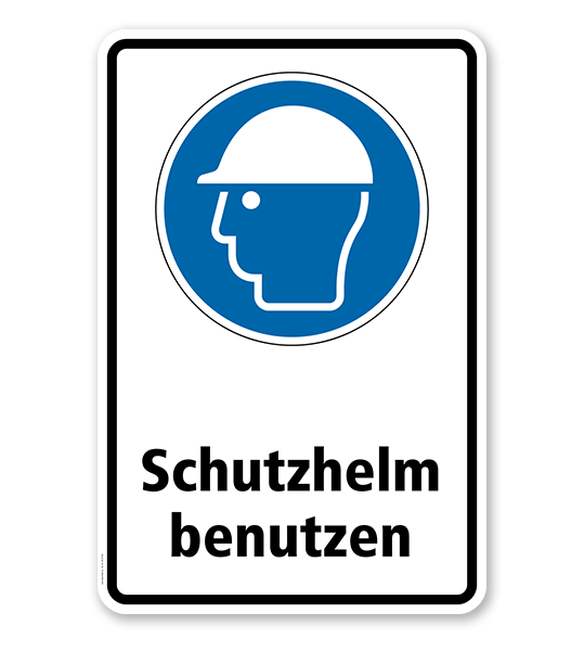 Gebotsschild Schutzhelm benutzen nach DIN EN ISO 7010
