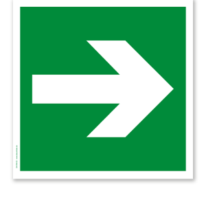 Rettungszeichen Richtungsangabe links / rechts (alte Norm)