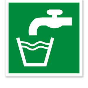 Rettungszeichen Trinkwasser nach DIN EN ISO 7010 - E 015