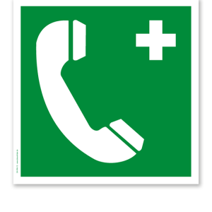 Rettungszeichen Notruftelefon (alte Norm)