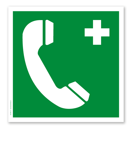 Rettungszeichen Notruftelefon (alte Norm)