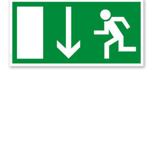 Fluchtwegschild Notausgang (alte Norm)