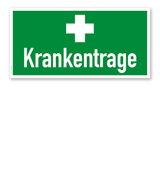 Fluchtwegschild Krankentrage