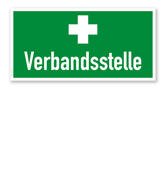 Fluchtwegschild Verbandsstelle