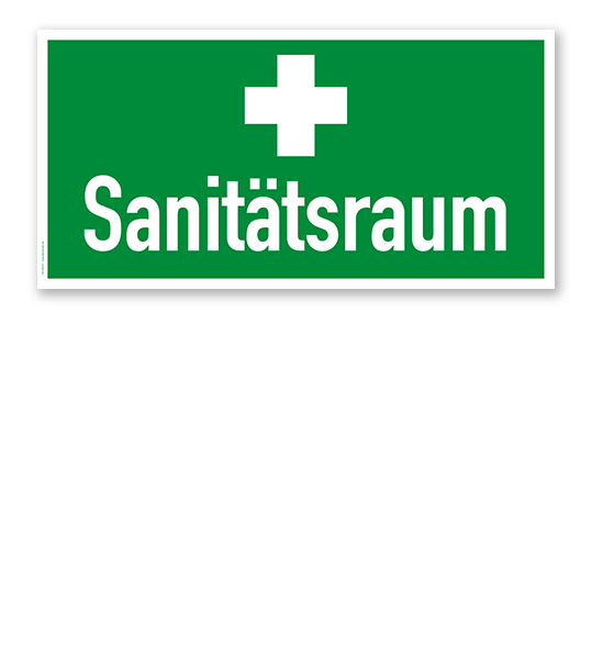 Fluchtwegschild Sanitätsraum