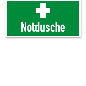 Fluchtwegschild Notdusche