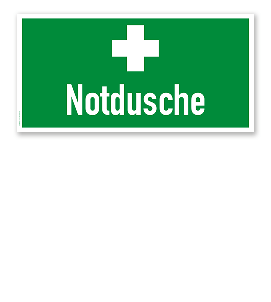 Fluchtwegschild Notdusche