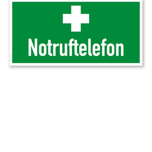Fluchtwegschild Notruftelefon
