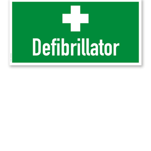 Fluchtwegschild Defibrillator
