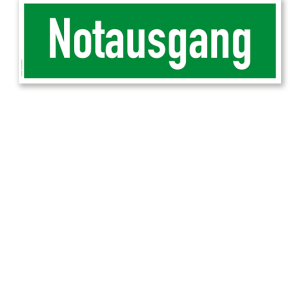 Fluchtwegschild / Rettungsschild Notausgang