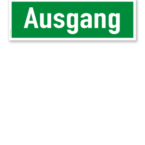 Fluchtwegschild / Rettungsschild Ausgang