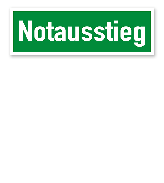 Fluchtwegschild / Rettungsschild Notausstieg