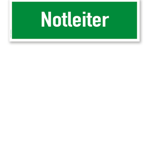 Fluchtwegschild / Rettungsschild Notleiter