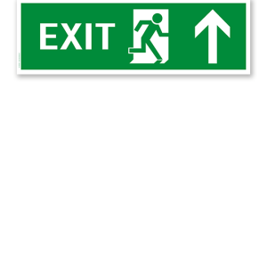 Fluchtwegschild / Rettungsschild Exit aufwärts