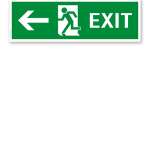 Fluchtwegschild / Rettungsschild Exit links