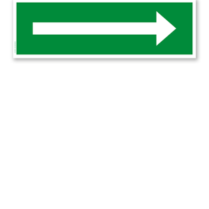 Fluchtwegschild / Rettungsschild Richtungsangabe Pfeil
