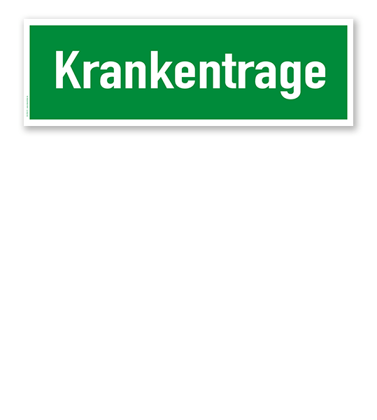 Fluchtwegschild / Rettungsschild Krankentrage