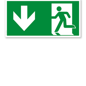 Fluchtwegschild Notausgang nach DIN EN ISO 7010 - E 001-4